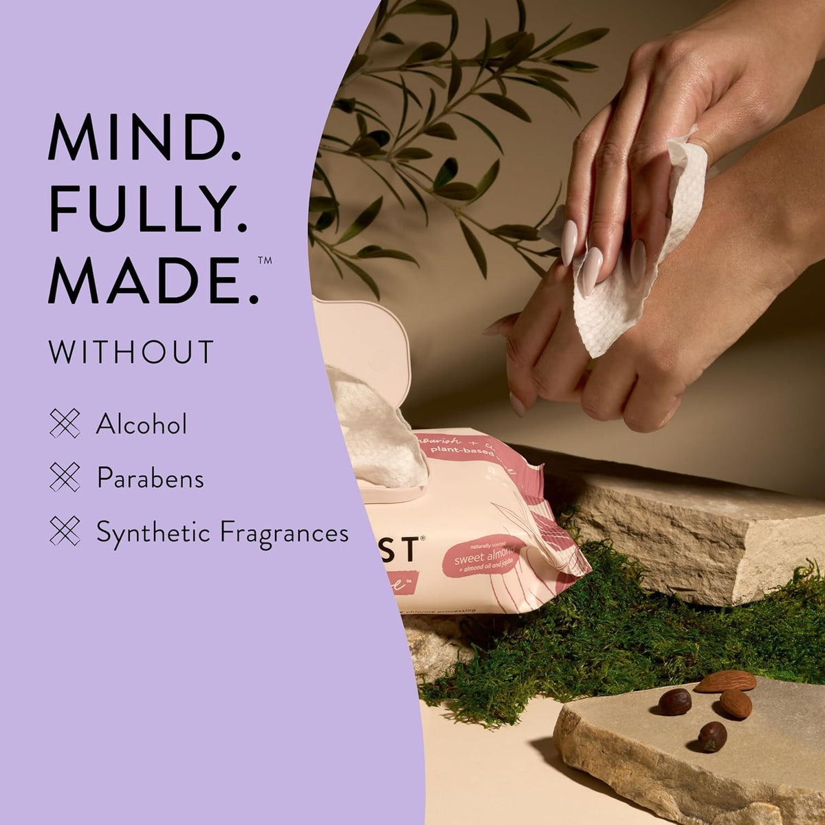 Child using The Honest Company wipe to clean hands showing family-friendly benefit