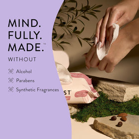 Child using The Honest Company wipe to clean hands showing family-friendly benefit