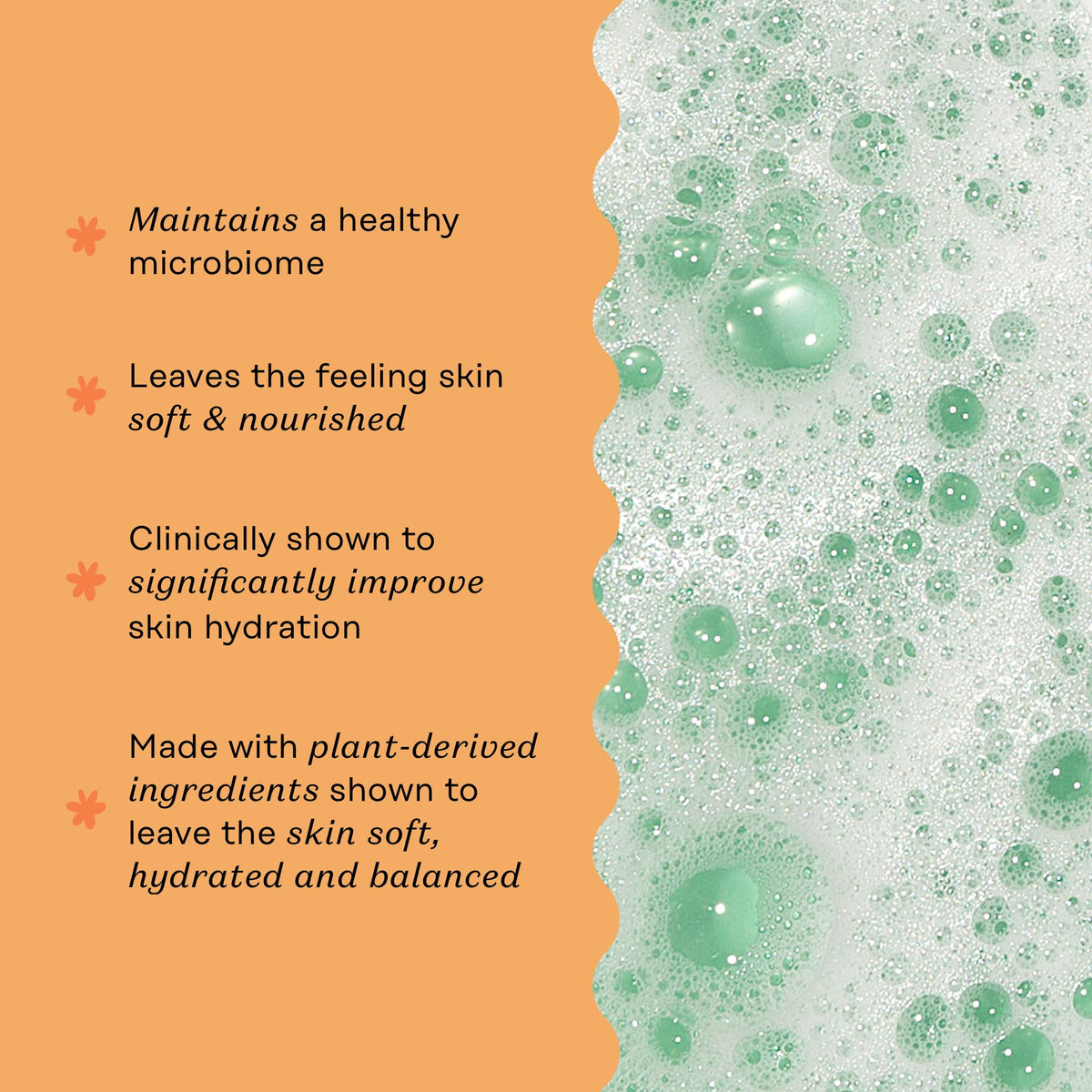 The Honey Pot Company in-shower use on arm illustrating soft, clean skin after use