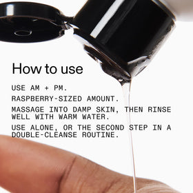 the inkey list cleanser in hand showing size for travel and everyday use