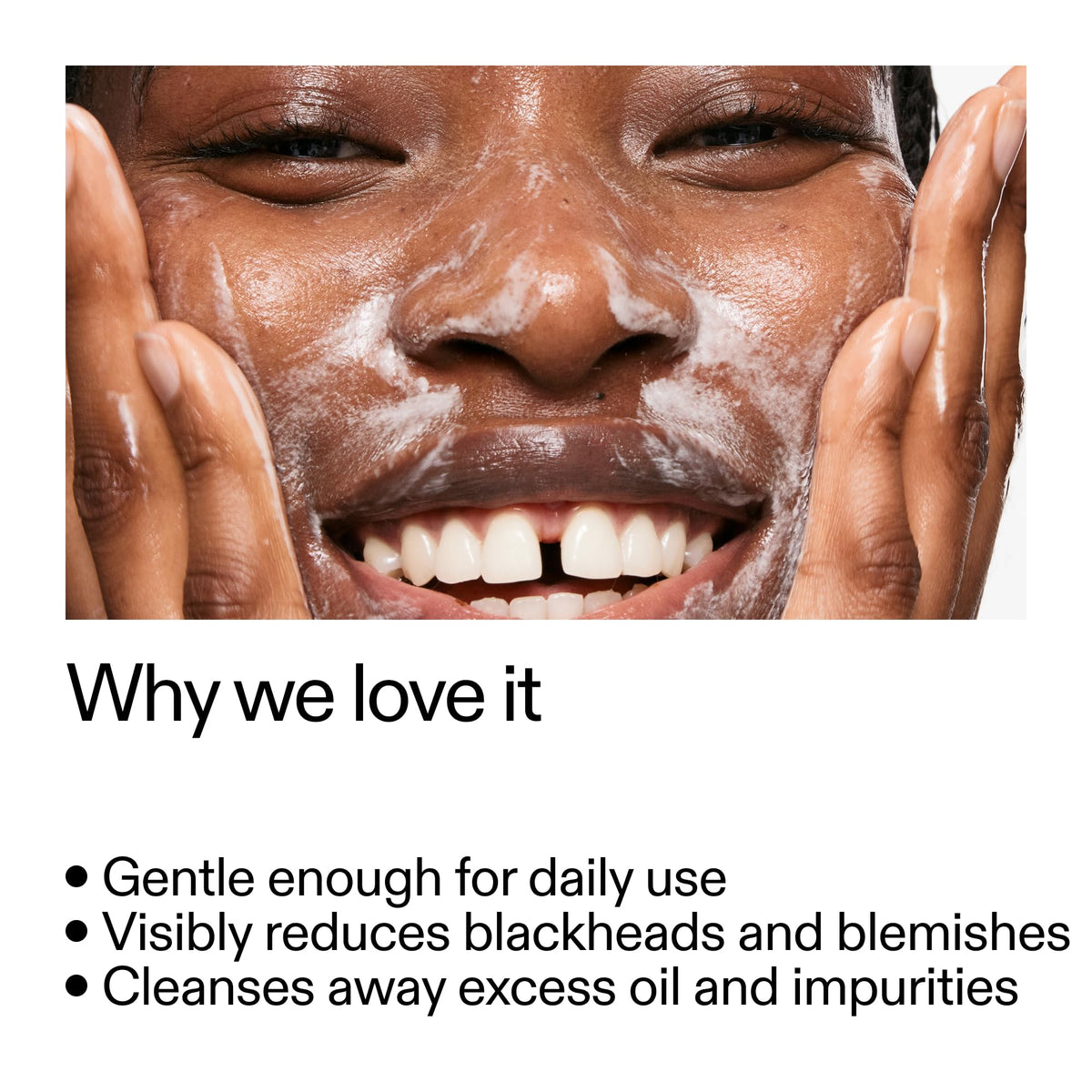 the inkey list cleanser being dispensed showing smooth texture and control