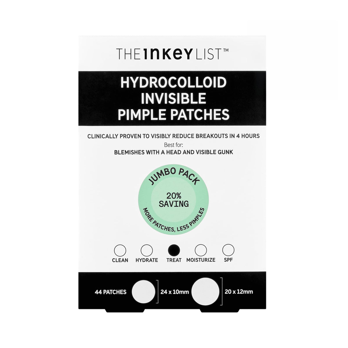 The INKEY List front packaging showing patch box and benefits visible