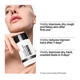 Applying The INKEY List stick to arm to target bumps and ingrown hairs