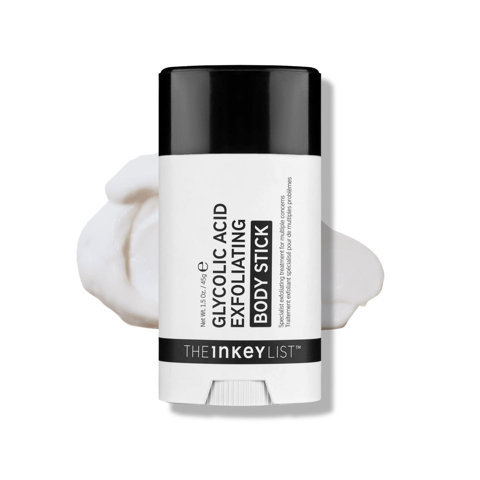 The INKEY List front packaging showing the body stick and benefits