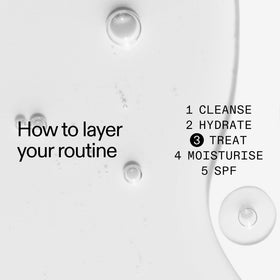 The INKEY List toner texture on skin demonstrating lightweight exfoliant and easy absorption