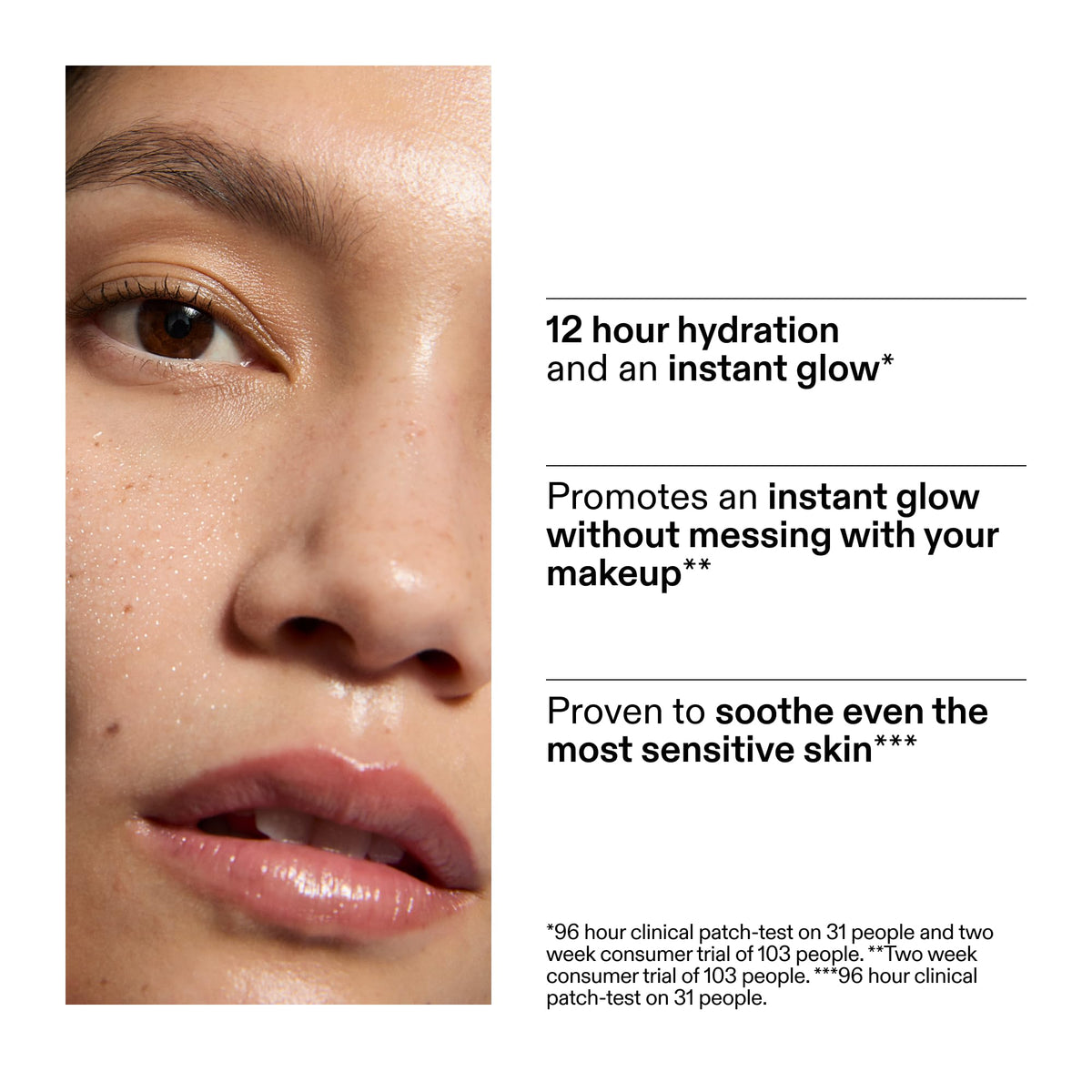 The INKEY List mist being applied over makeup for non-smudge refresh