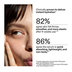 Close-up of The INKEY List ingredient label highlighting 2% multi-molecular Hyaluronic Acid clarity