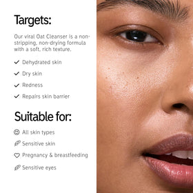 The INKEY List balm emulsifying into a milky rinse to ease makeup removal