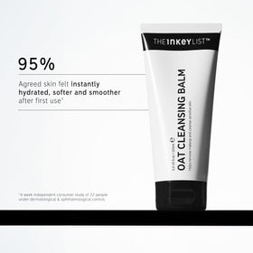 The INKEY List balm being massaged on hand demonstrating gentle application benefit