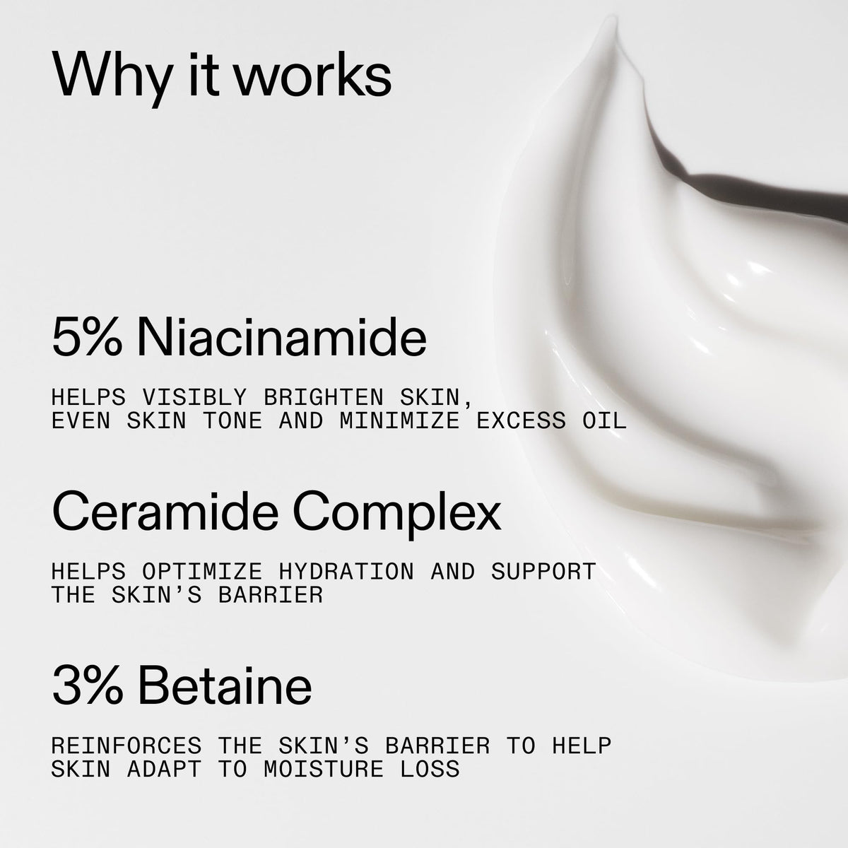 The INKEY List applying cream to cheek, shows lightweight hydration without greasiness benefit