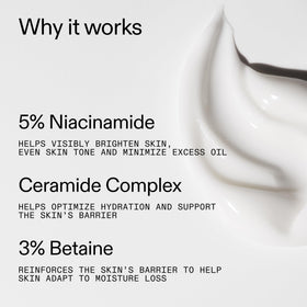 The INKEY List applying cream to cheek, shows lightweight hydration without greasiness benefit