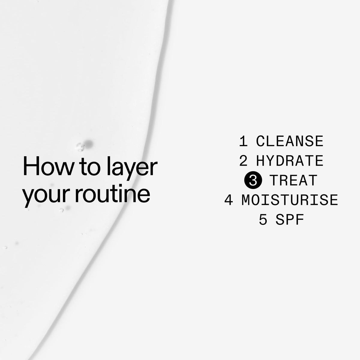 The INKEY List PHA Toner clear liquid drop showing lightweight texture and absorbency