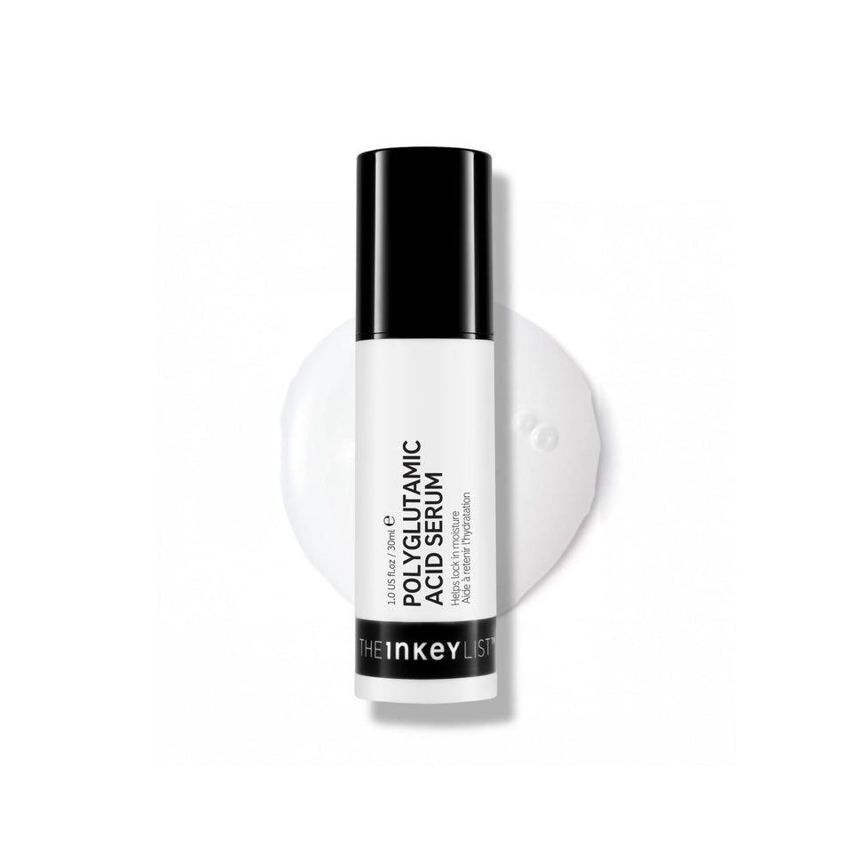 The INKEY List serum front bottle showing clean branding and hydrating benefit