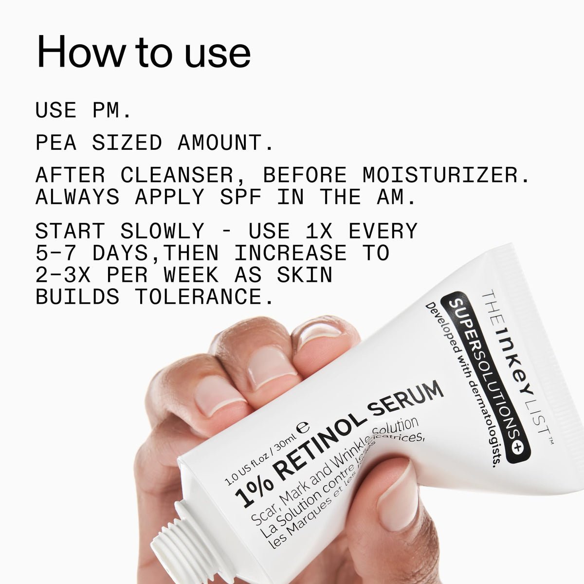 The INKEY List serum on a bedside table in a night routine setting