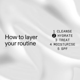 Applying The INKEY List serum to cheek to show quick absorption and immediate hydration benefit