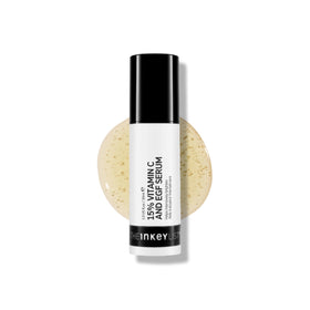 The INKEY List bottle front view showing clean packaging and brightening serum benefits