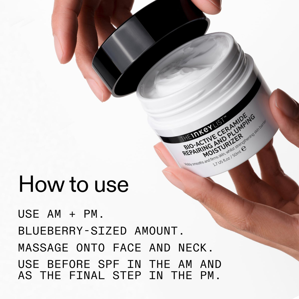 The INKEY List product next to a coin to show 50ml size and travel convenience