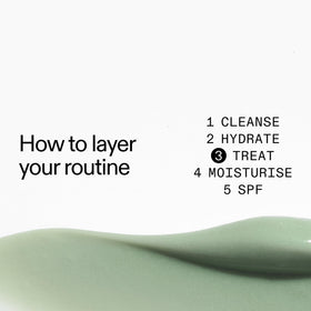 The INKEY List applied directly to blemish on cheek, shows calming and shrinking benefit