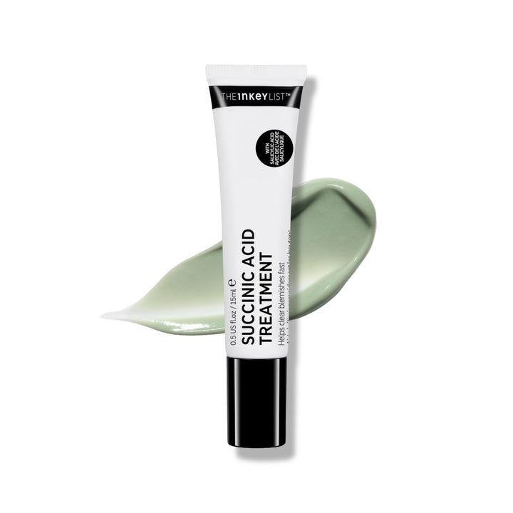 The INKEY List front packaging showing treatment tube and branding, clear spot treatment benefit