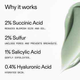 The INKEY List close-up of ingredient label, displays key acids and transparency benefit