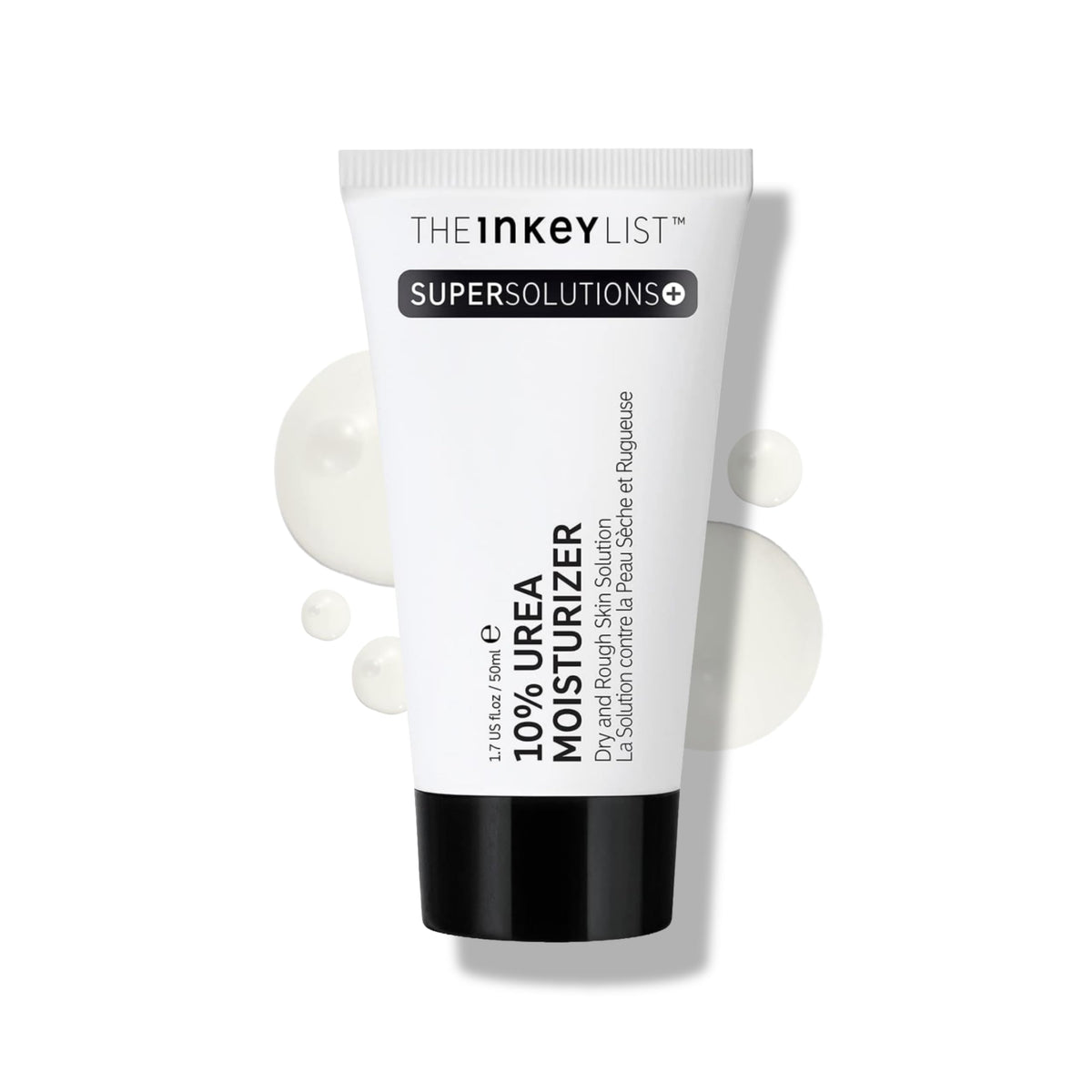 The INKEY List urea moisturizer front tube showing label and size benefits