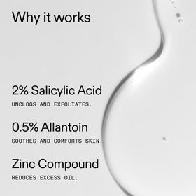 the inkey list zinc pca close-up emphasizing oil-control support