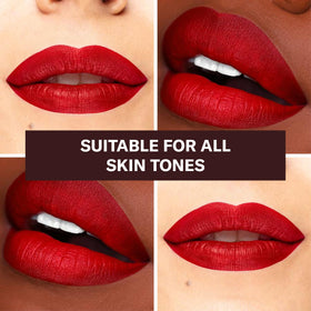 The Lip Bar wand applicator poised for precise one-swipe coverage