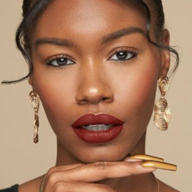 The Lip Bar Brickhouse ombre demonstration showing layering versatility