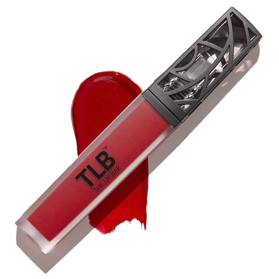 The Lip Bar Hot Mama packaging front view shows deep brown shade and benefit