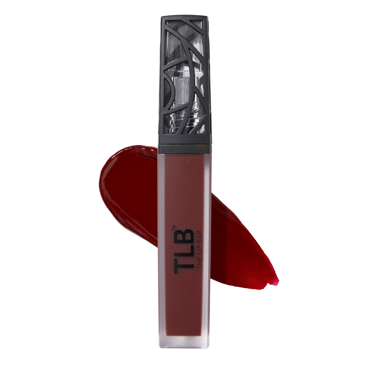 The Lip Bar Mastermind front packaging showing deep red shade and label for easy selection