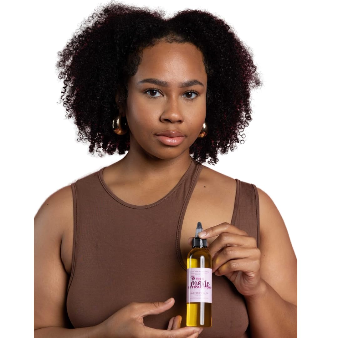 The Mane Attraction used on braids and locs, safe for protective styles and moisture