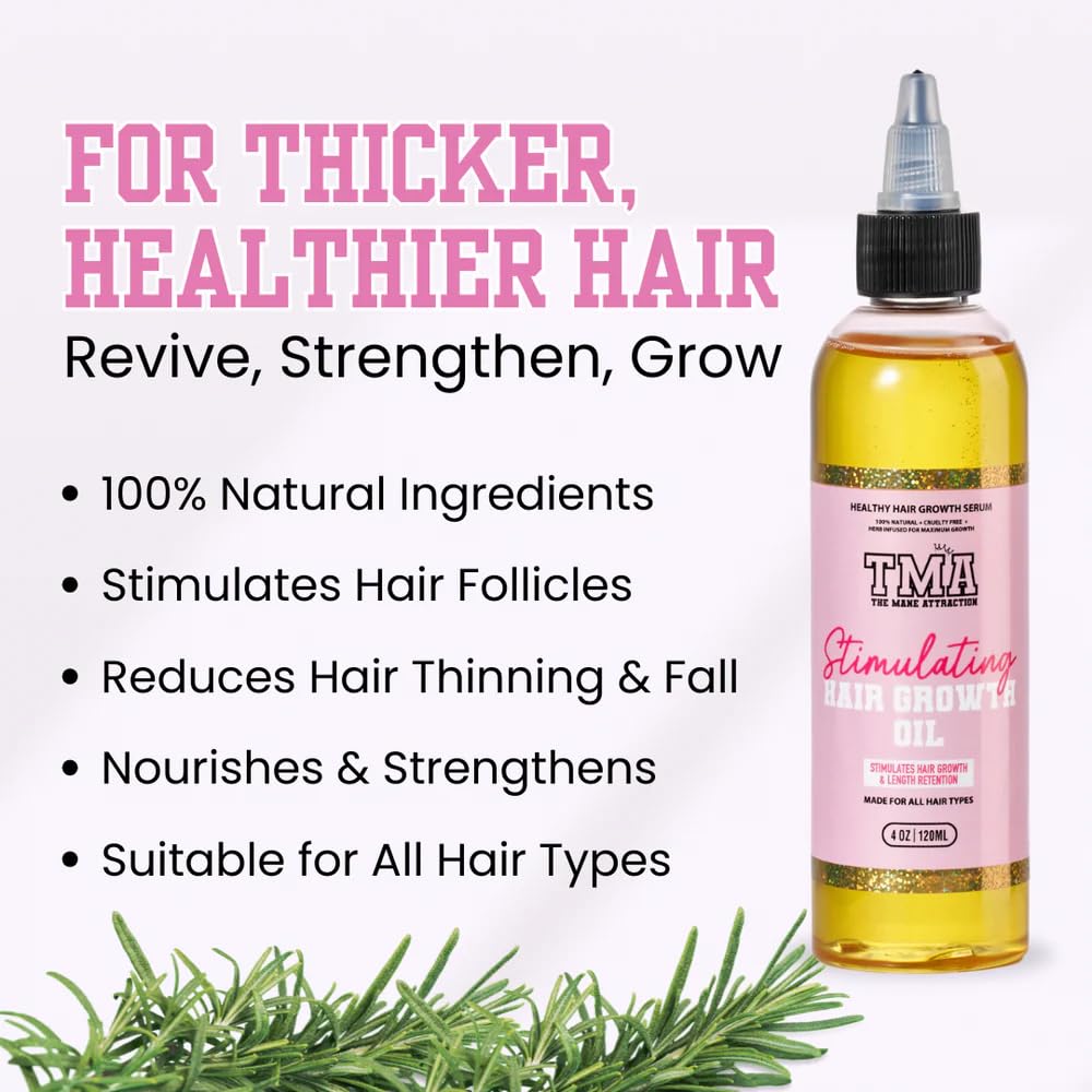 The Mane Attraction castor oil being poured, illustrates rich conditioning benefit