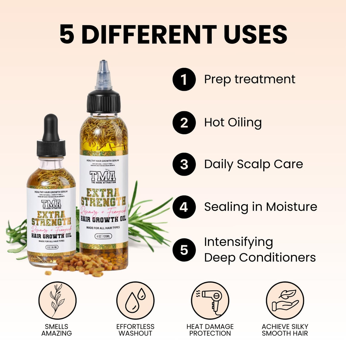 Applying The Mane Attraction oil to scalp during massage to boost circulation