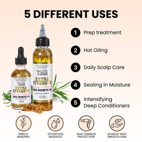 Applying The Mane Attraction oil to scalp during massage to boost circulation