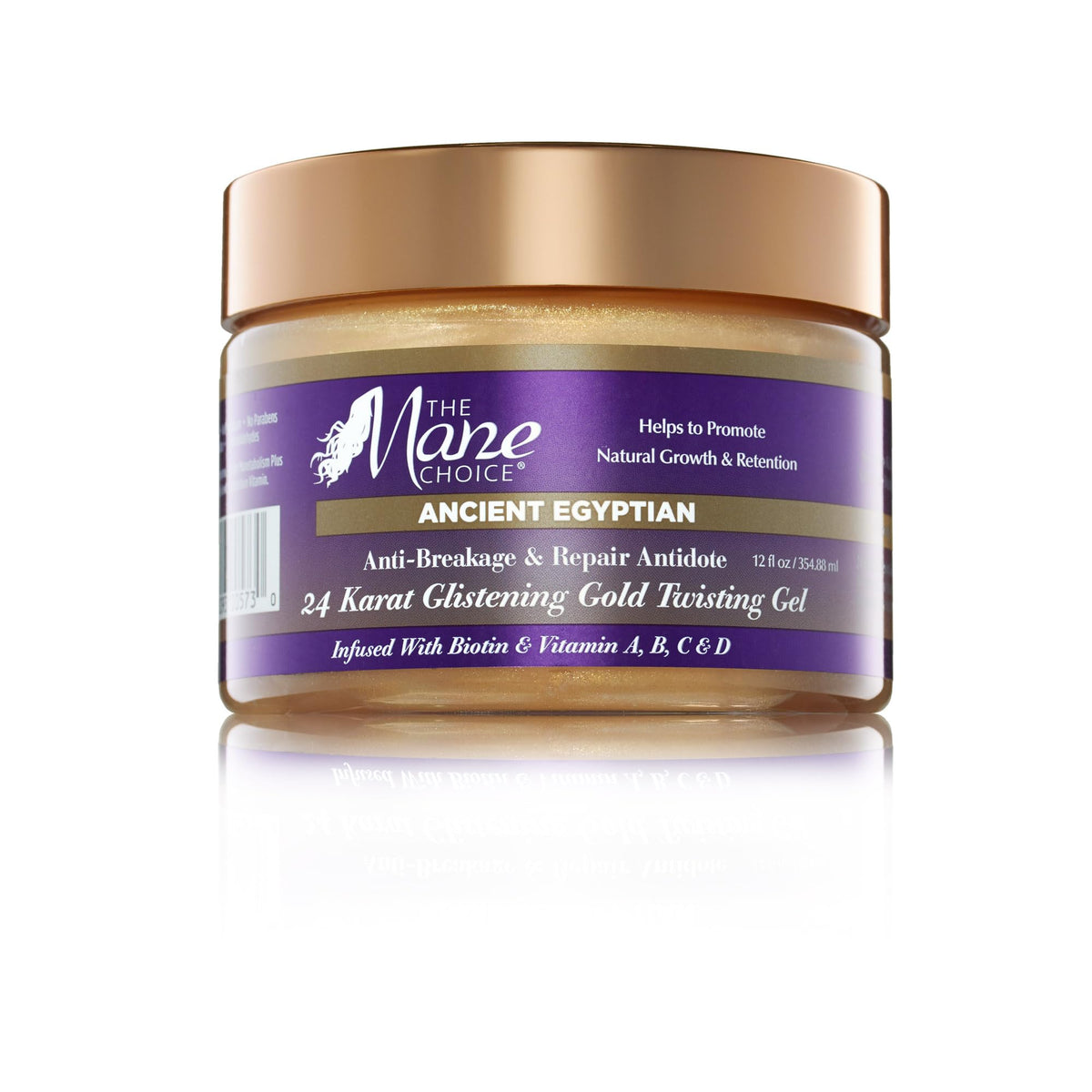 The Mane Choice front packaging showing 24K gel and clear product benefits