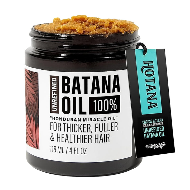 The-Mix-Up batana oil jar front view showing pure packaging and natural benefit