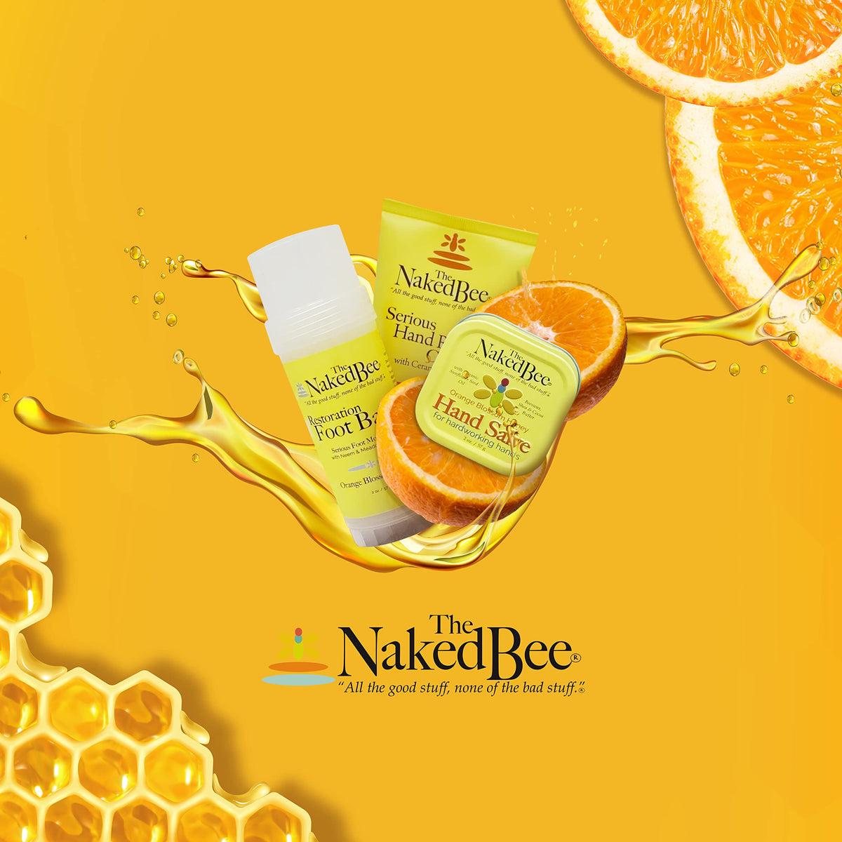 The Naked Bee two-pack styled shot indicating value and convenient refill option