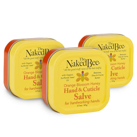 The Naked Bee front tin showing label and size for easy recognition and portability