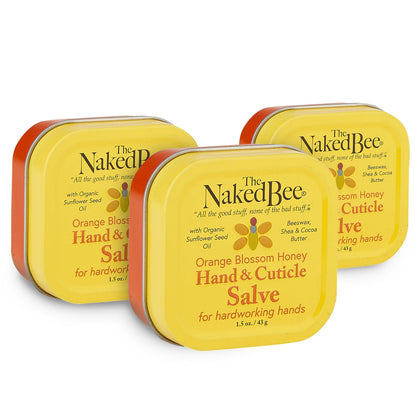 The Naked Bee front tin showing label and size for easy recognition and portability