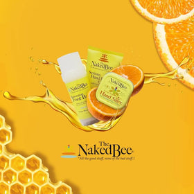 The Naked Bee tube in a hand for size comparison and portable convenience benefit