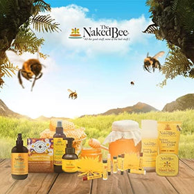 the naked bee foot balm on bathroom shelf suggesting daily routine