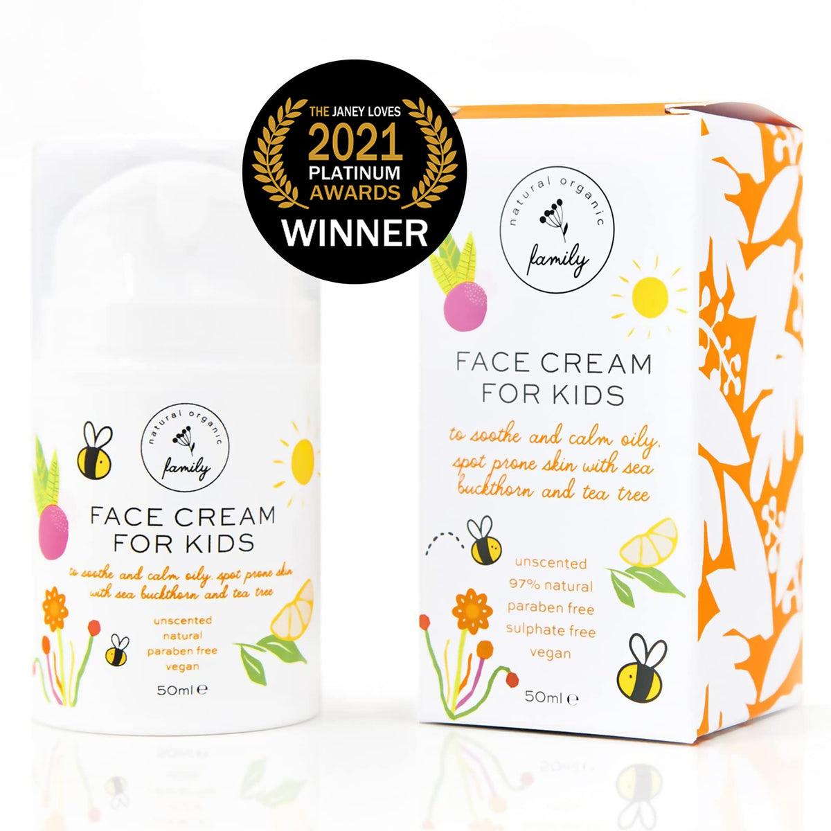 The Natural and Organic Family open jar showing creamy surface and easy-to-spread texture