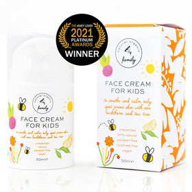 The Natural and Organic Family open jar showing creamy surface and easy-to-spread texture