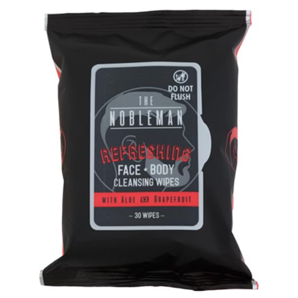 The Nobleman open resealable pack displaying multiple wipes and total count convenience