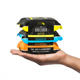 the nobleman wipes tucked inside a gym bag with towel, fast post-workout cleanup benefit