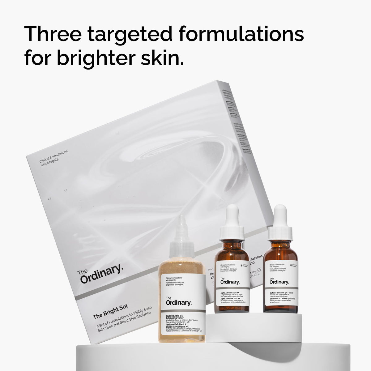 The Ordinary alpha arbutin serum pipette detail showing targeted spot correction