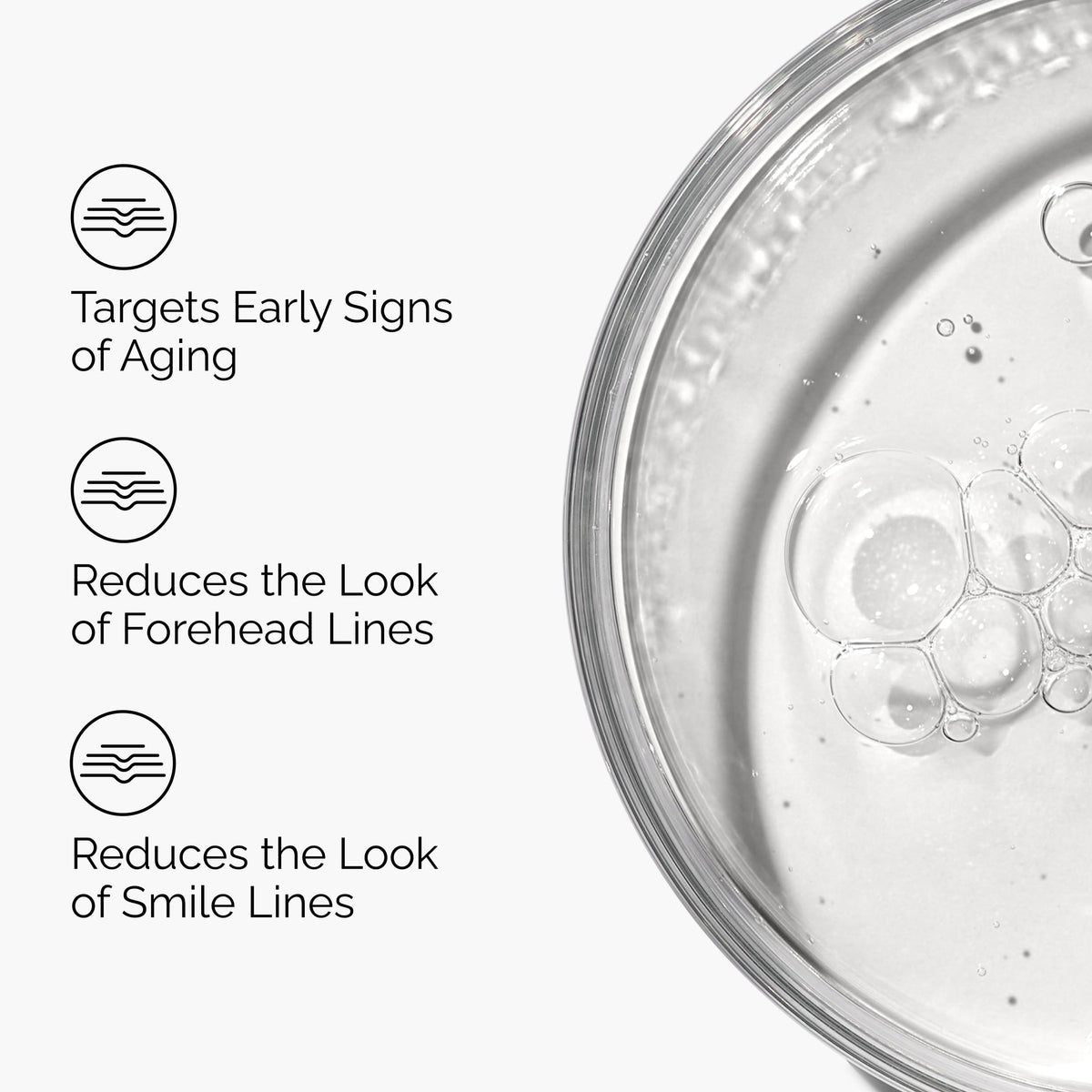 The Ordinary serum texture close-up showing lightweight water-based absorption