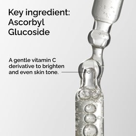 The Ordinary dropper dispensing a clear drop illustrating precise application