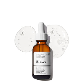 The Ordinary front bottle showing label and product clarity benefits