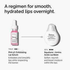 The Ordinary balm beside a coin for scale, small travel‑ready size benefit